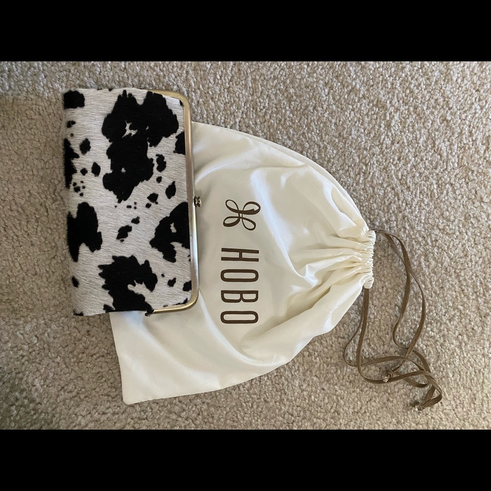 Hobo Lauren Cow Print Wallet